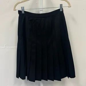 Vintage Pendleton 100% Virgin Wool Pleated Circle Mini Black Skirt Sz 4‎ thumbnail 2