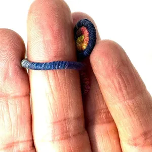 Colorful snake threaded ring thumbnail 3