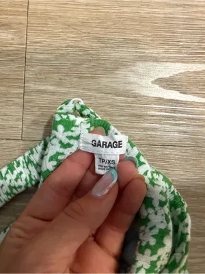 Garage Green Floral Romper thumbnail 2