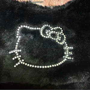 Hello Kitty Sanrio x Forever 21 Black fluffy Bag W/Rhinestones thumbnail 7