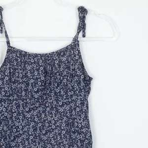 American Eagle Womens Blue Floral Babydoll Mini Dress Size XS Dainty Coquette‎ thumbnail 2