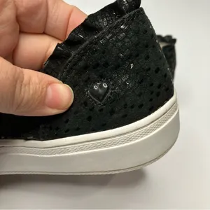Nurse Mates by Sofft Farrah ruffle black leather slip on sneakers size‎ 8.5 thumbnail 5