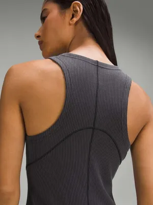 LULULEMON Ribbed Softstreme Slim-Fit Tank Dress in Black size 12 thumbnail 9