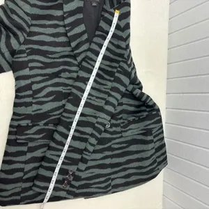 Ann Taylor Black and Green Wool Blend ‎ Zebra Blazer size 14 thumbnail 10