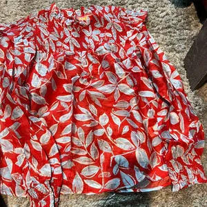 THML medium red floral blouse thumbnail 1
