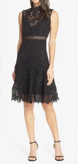 EUC Bardot Elise dress black lace US Size 6 / S thumbnail 1