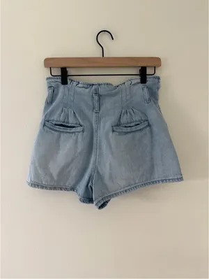 American Eagle High-Waist Coastal Cowgirl Western Eco Cotton Denim shorts 4 thumbnail 2