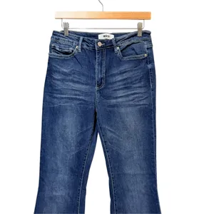 Mica Denim High Rise Flare Jeans Dark Wash Navy Size 29 MDP-F3201 NEW thumbnail 3