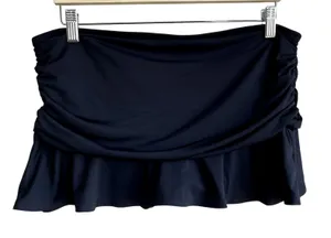 Lands' End black mini skirt swim women's size 12 casual built in swimsuit bottom thumbnail 1
