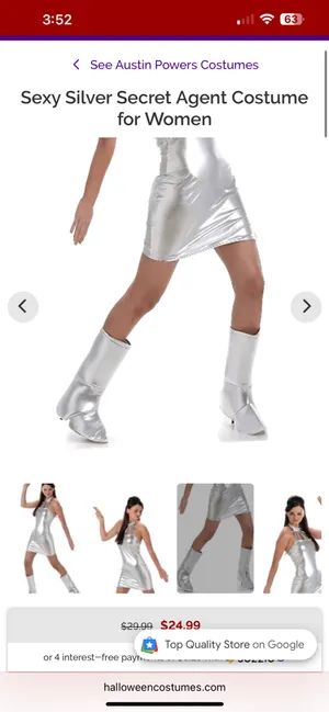 Fem bot costume Silver Size XS thumbnail 2