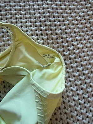 Aerie Textured High Waisted Bikini Set in Yellow thumbnail 3