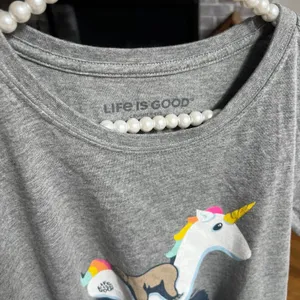 Life is good women’s‎ sloth T-shirt size small thumbnail 2