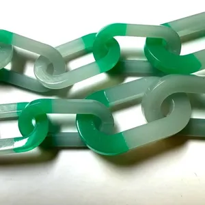 J.Crew green acrylic chain necklace thumbnail 3