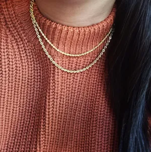 New⭐️/Fall Season/ Set Of 2 Rope Necklace thumbnail 3