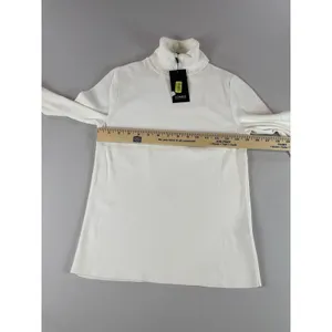 Jones New York Sweater Size M Cream Turtleneck Soft Knit Classic Pullover NWT thumbnail 6