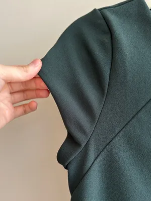 Express Cap Sleeve Fitted Sheath Business Casual Work Dress, Emerald Green, XS thumbnail 9