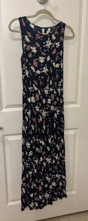 Blue floral maxi dress thumbnail 1