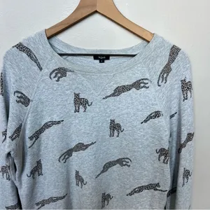 Rails Theo Jaguar Sweatshirt Grey Crew Neck Pullover Size Small thumbnail 7