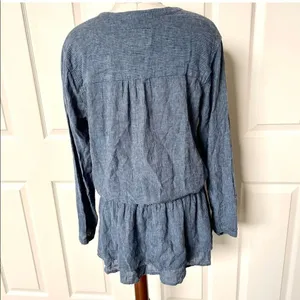 Rails Juliette Salem stripe blue linen mini dress thumbnail 5