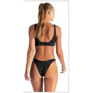 Vitamin‎ A Women's EcoRib Sienna Bikini Set High Waisted Bottoms In Black Sz XS thumbnail 2