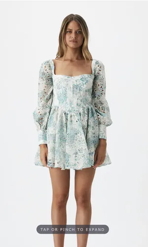 Lila Flounce Dress In Water Flrl thumbnail 1