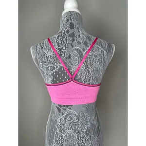 CHAMPION Hot Pink Racerback Skinny Strap Sports Bra Size Small thumbnail 3