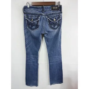 Miss Me Irene Bootcut Jeans Women's Size 29 Blue Western Embellished Boho Cotton thumbnail 2