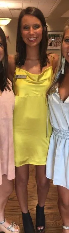 Forever 21 Yellow Satin Cowl Neck Mini Dress thumbnail 1