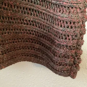 Tribal Brown Sweater XL Open‎ Knit Forest Fairy Autumn Fall Bohemian Boho Hippie thumbnail 7