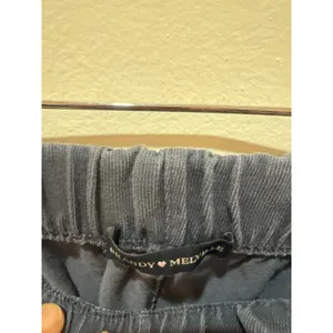 Brandy Melville Rosa Wide Leg Sweatpants Faded Navy Blue‎ Elastic Waist One Size thumbnail 2