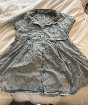 Free people denim dress thumbnail 1