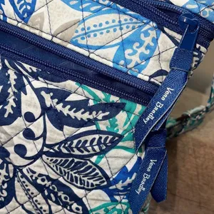 Vera Bradley Women's VBH18‎ Floral Paisley Shoulder Crossbody Bag Blue thumbnail 6
