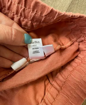 Ann Taylor LOFT 100% linen shorts pink Drawstring Elastic Waist women’s size L thumbnail 8