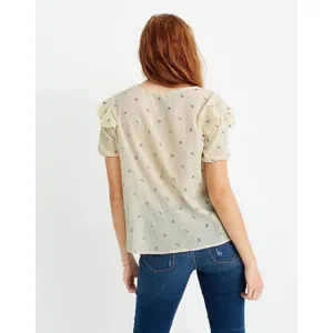 Womens Size S Madewell Embroidered Top EUC thumbnail 3