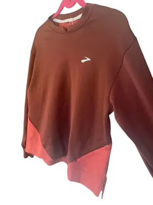 Brooks Run Within Sweatshirt Run Raisin Copper NWOT Small thumbnail 4