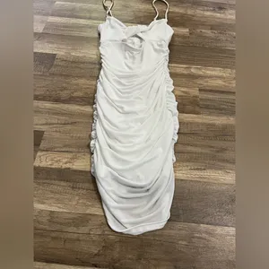 Lucy in the Sky Woman’s White Stretchy Going Out Bodycon Dress Size XS thumbnail 7