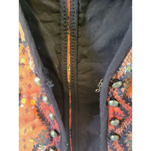 New sz small s free people Gemini red multi pattern quilted vest western print thumbnail 5