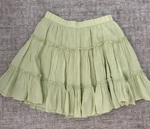 American Eagle High Waisted Tiered Skort Green thumbnail 1