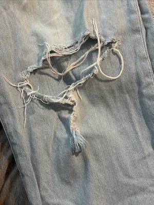 EUC Madewell 90s Straight Crop Distressed Jeans Size 31 thumbnail 5