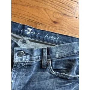 7‎ Seven For All Mankind Jeans Women 32 Bootcut Blue Western USA Made Y2K NEW thumbnail 4