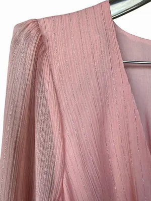 Lovers + Friends Arline Pink Metallic Mini Dress‎ Sz S thumbnail 8