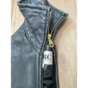 Marc New‎ York Leather Jacket Black Quilted Lined Zip Coat Women Small thumbnail 4