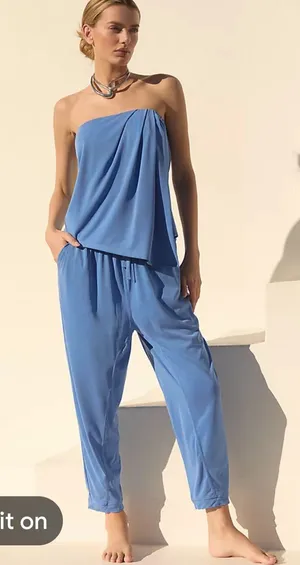 Anthropologie‎ Blue Modal StraplessTop Size Medium NWT thumbnail 1