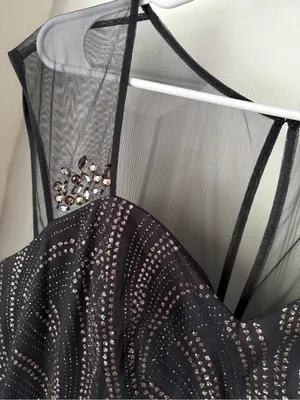 SLNY Y2K Glitter sparkling Maxi Dress Sz 12 Prom Party evening stretch Mermaid thumbnail 7