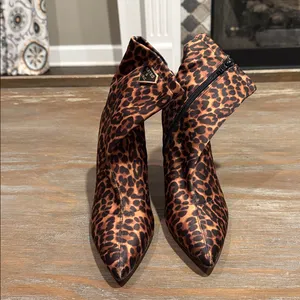 INC Mateo Leopard Print Ankle‎ Boots Size 6 NWOB Animal Print Pointed Toe Hee thumbnail 6