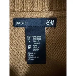 H&M Camel Brown Cowl Neck Poncho Sweater Cape Oversized One Size thumbnail 5
