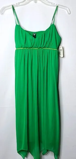 NWT Windsor green flowy Greek goddess spagetti strap midi flowy dress sz S thumbnail 1