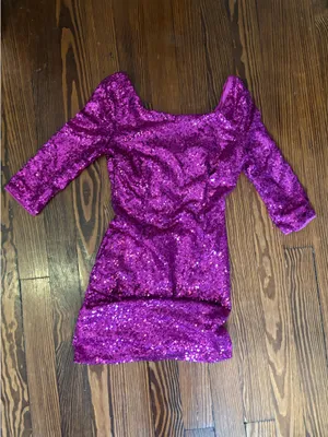 lulus sequined hot pink mini dress thumbnail 4
