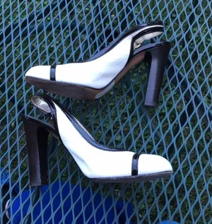 Coach Cecilia High Heels Slingback Leather Point toe block stacks chunky block rockabilly retro preppy pinup Pumps Stilettos Sandals coastal coquette vintage breathable Pumps Heels thumbnail 3