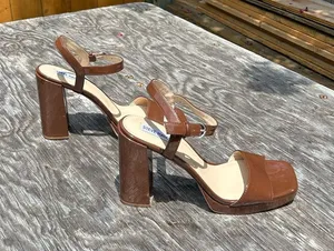 Emberly Platform Sandal by Steve‎ Madden brown size 11 thumbnail 1